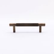 Kitchen Knurled handles solid Brass /aged antique brass Tallow Beach gallery detail image