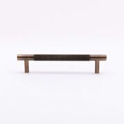 Kitchen Knurled handles solid Brass /aged antique brass Tallow Beach gallery detail image