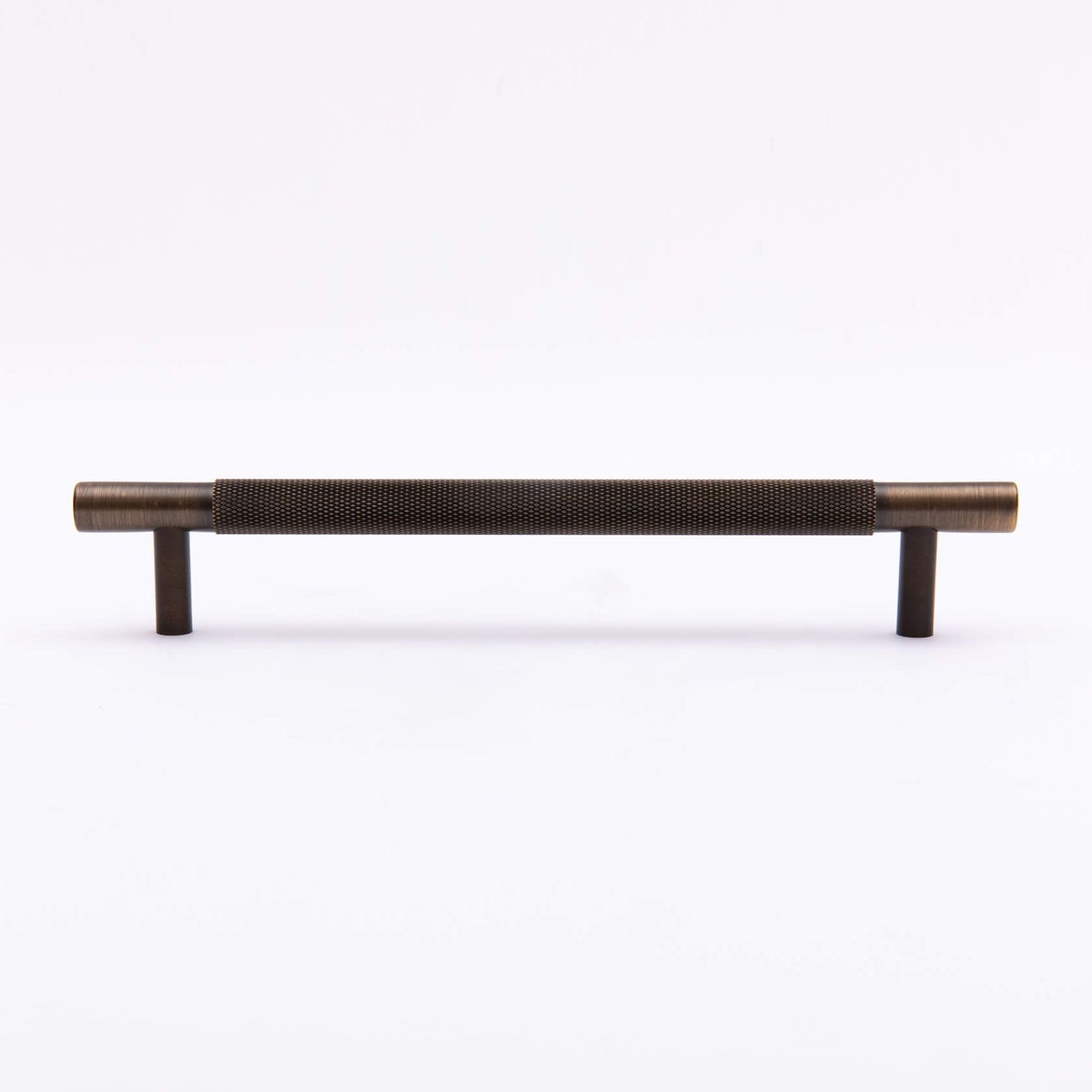 Kitchen Knurled handles solid Brass /aged antique brass Tallow Beach gallery detail image