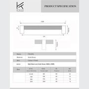 Vaucluse Black and Brass Drawer Handles gallery detail image