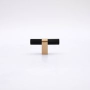 KT&CO Kitchen drawer handles matte black Brass Vaucluse gallery detail image