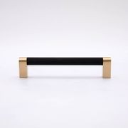 KT&CO Kitchen drawer handles matte black Brass Vaucluse gallery detail image