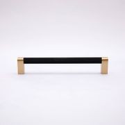 KT&CO Kitchen drawer handles matte black Brass Vaucluse gallery detail image