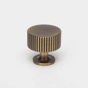 KT&CO Kitchen drawer knobs antique aged brass Rose Bay gallery detail image