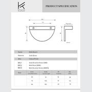 KT&CO Kitchen drawer handles luna pull half moon Albany Matt black / brushed brass /Brushed nickel gallery detail image