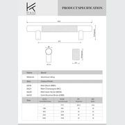 KT&CO Kitchen handles Knurled Bondi matt black / satin nickel / dark brushed brass/ champagne gallery detail image