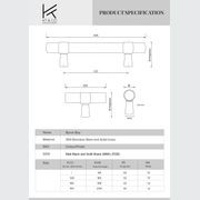 KT&CO Kitchen handles pull matte black Brass Byron Bay gallery detail image