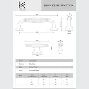 KT&CO Kitchen drawer handles hampton style gunmetal grey Launceston gallery detail image