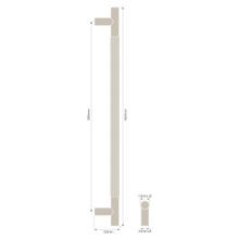 Textured Solid Brass Pull Handle - Linear Knurled gallery detail image