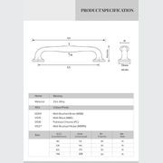 Kitchen hamptons handles Mackay Matt black/Brushed brass/Brushed nickel/Chrome gallery detail image