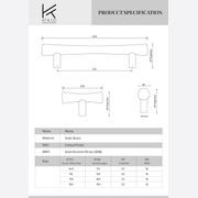 Manly Tapered Solid Brass Kitchen Handles gallery detail image