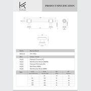 KT&CO Hampton style kitchen handles hamilton Murray Beach chrome/nickel/ brass /black gallery detail image