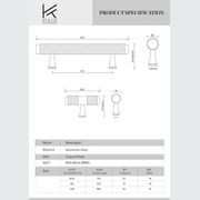 KT&CO Kitchen handles pull matte black Newington gallery detail image