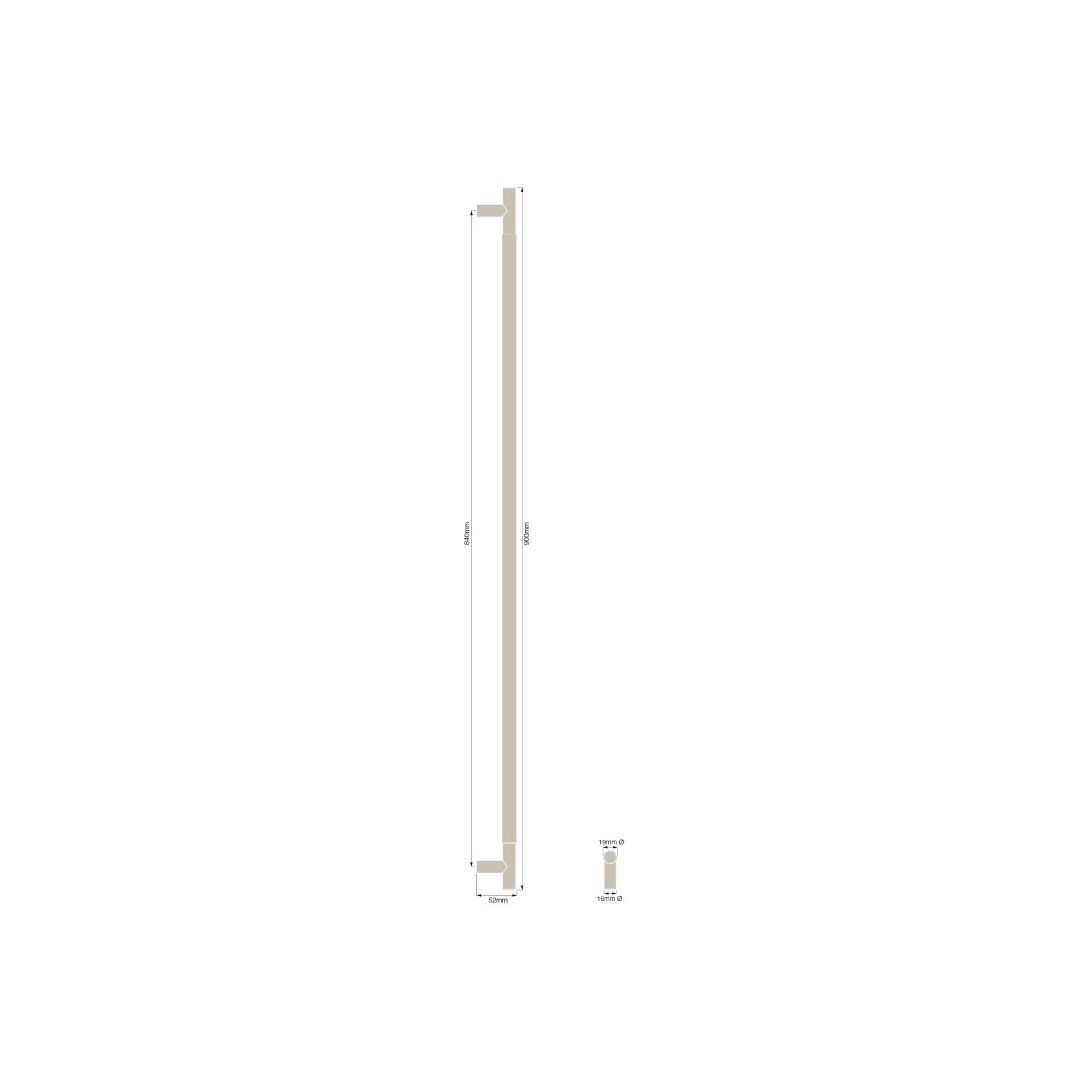 Textured Solid Brass Pull Handle - Plain gallery detail image