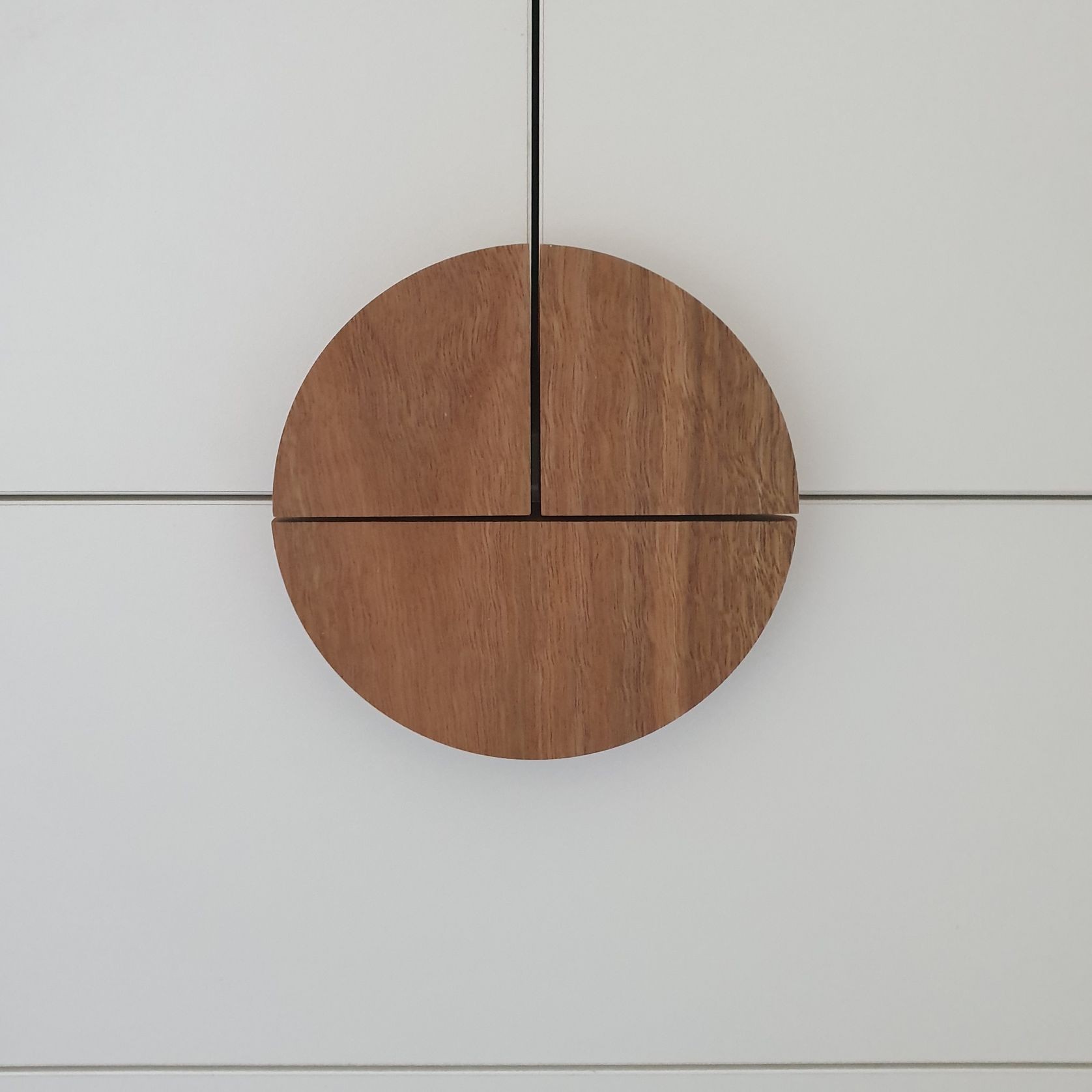 Flat Half Moon - Timber Door Handle - TDH002 gallery detail image