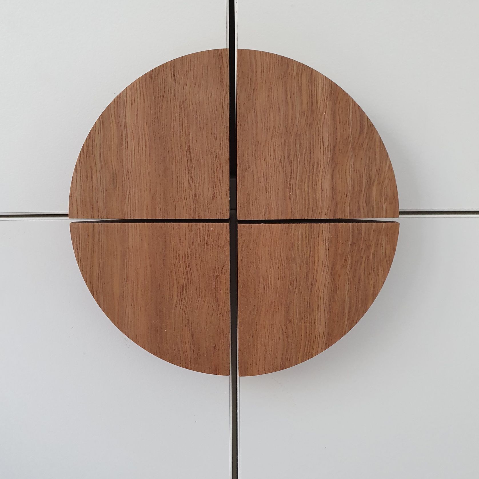 Flat Half Moon - Timber Door Handle - TDH002 gallery detail image