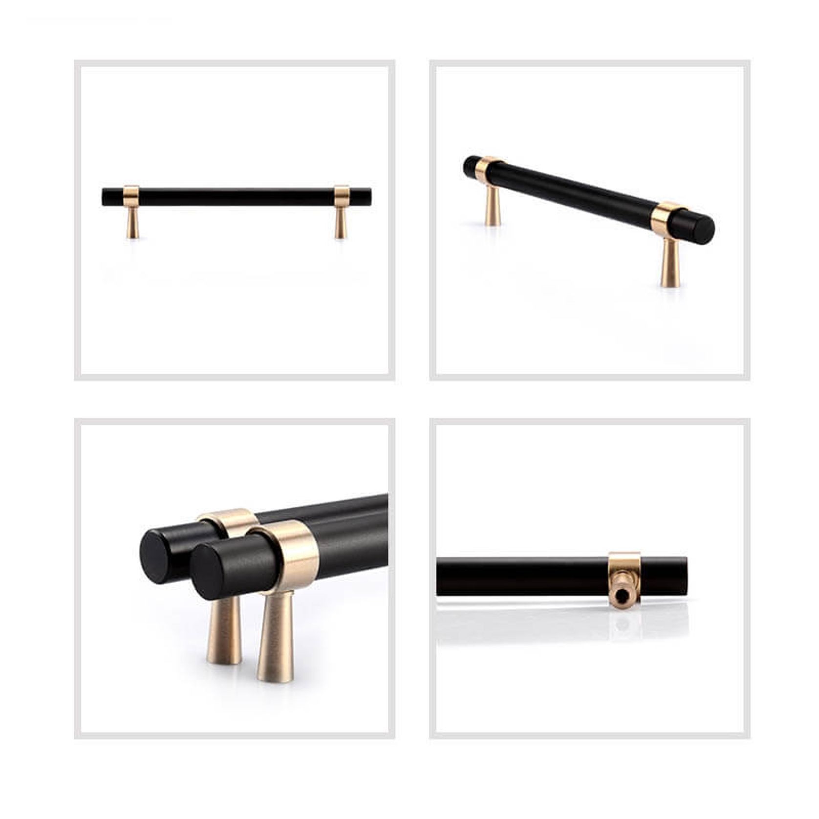 KT&CO Kitchen handles pull matte black Brass Byron Bay gallery detail image