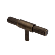 Kitchen Knurled handles solid Brass /aged antique brass Tallow Beach gallery detail image