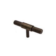 Kitchen Knurled handles solid Brass /aged antique brass Tallow Beach gallery detail image