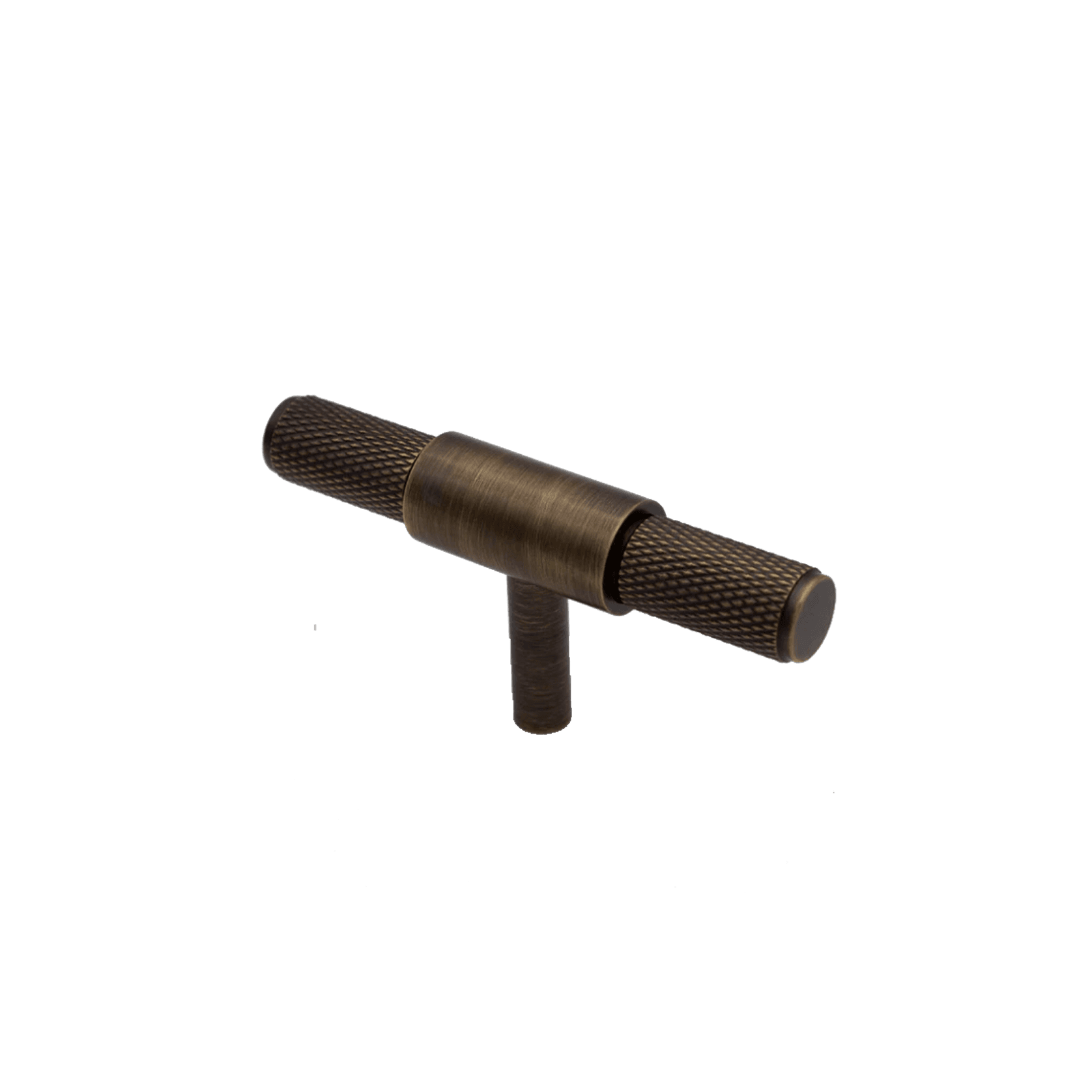 Kitchen Knurled handles solid Brass /aged antique brass Tallow Beach gallery detail image