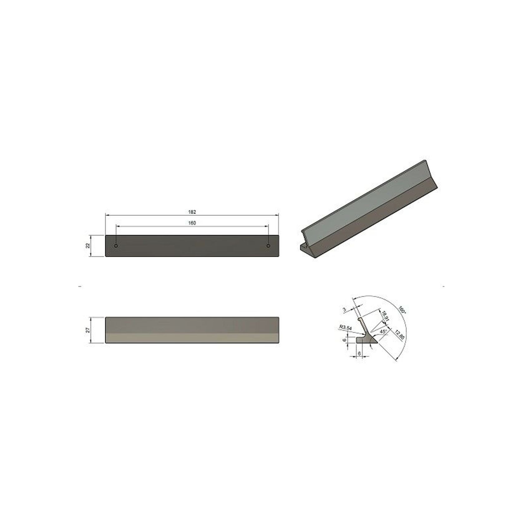 Spada Lip Pull Handle gallery detail image