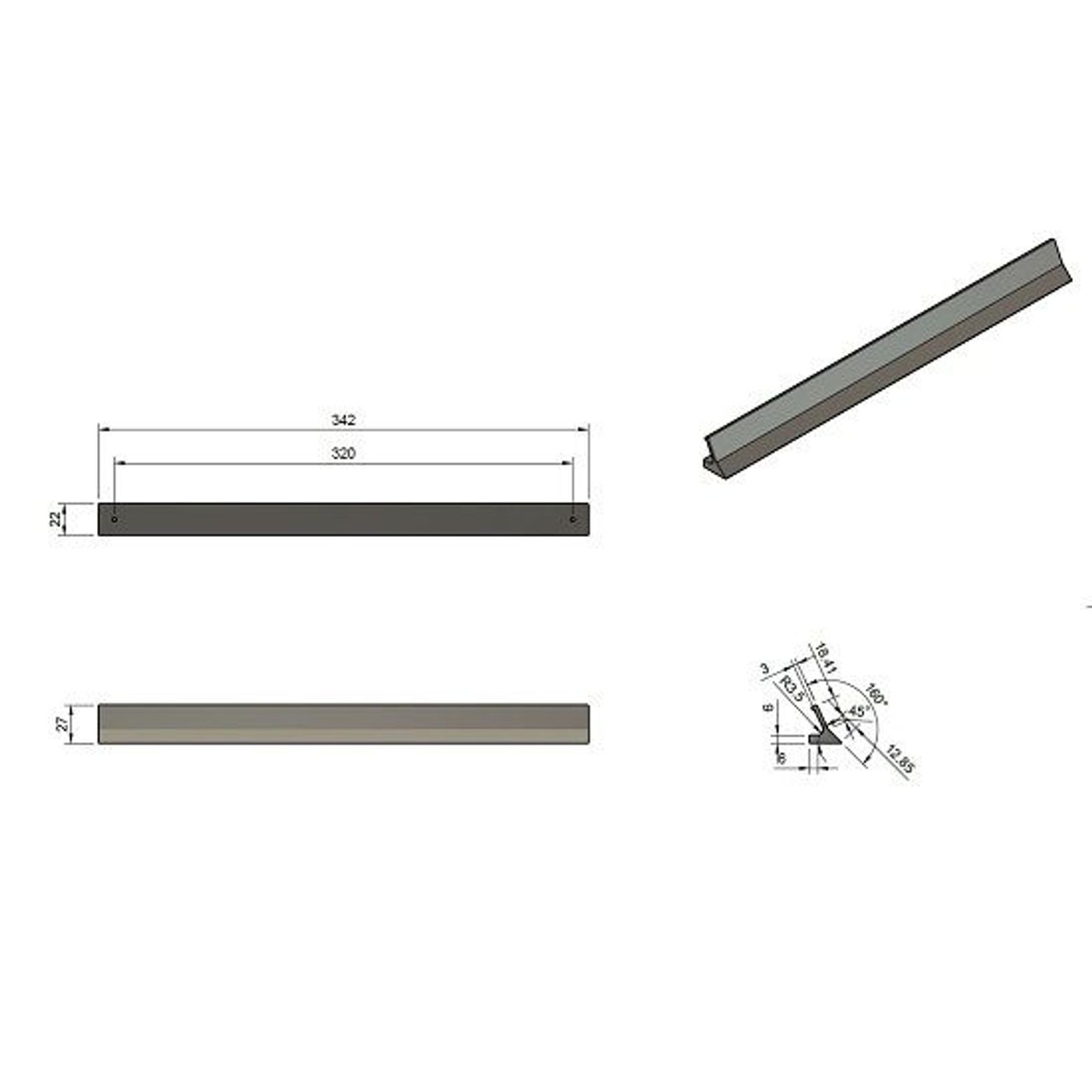 Spada Lip Pull Handle gallery detail image