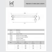 Hampton style kitchen handles bunbury chrome/nickel/ brass /black gallery detail image