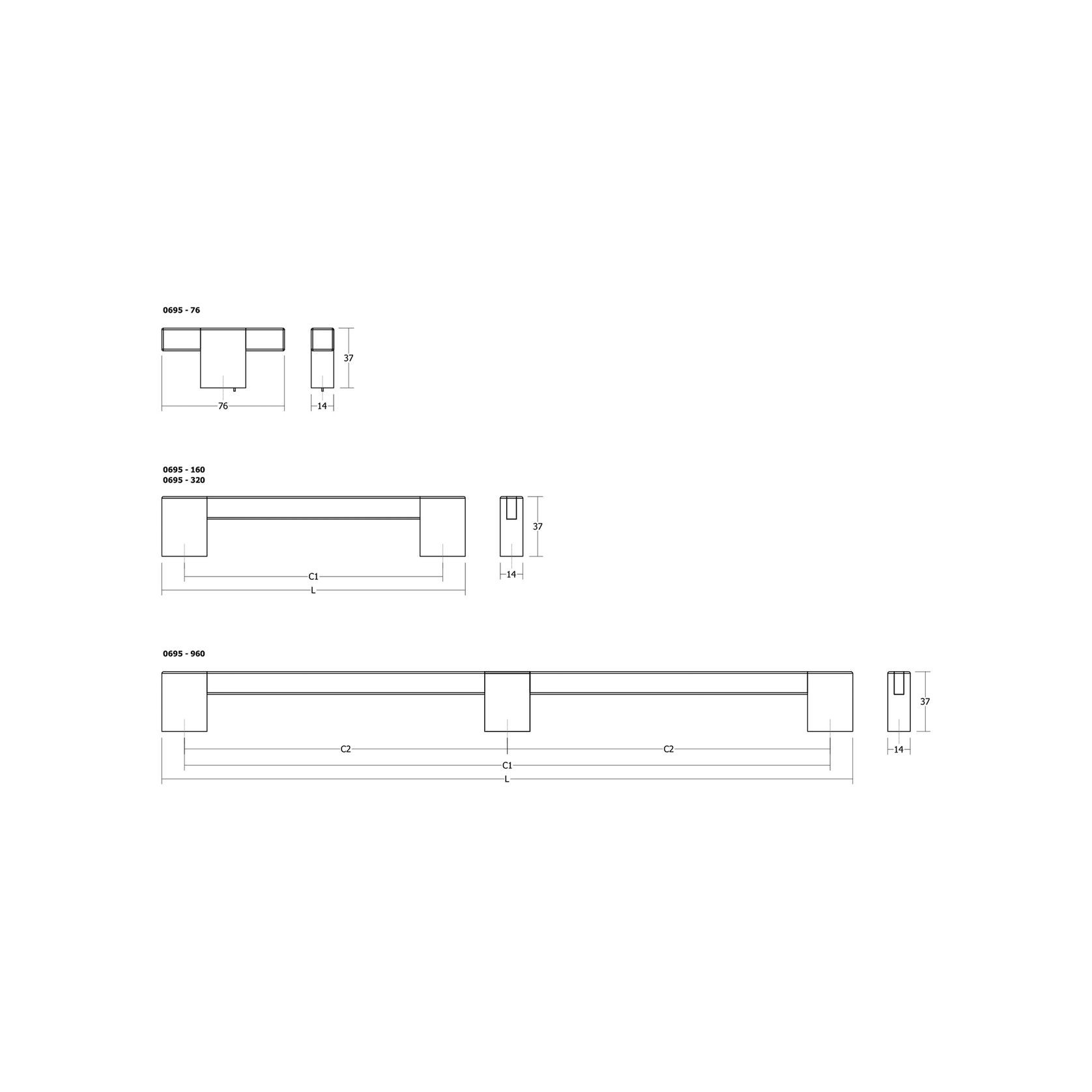 HAKO Cabinet Handle gallery detail image