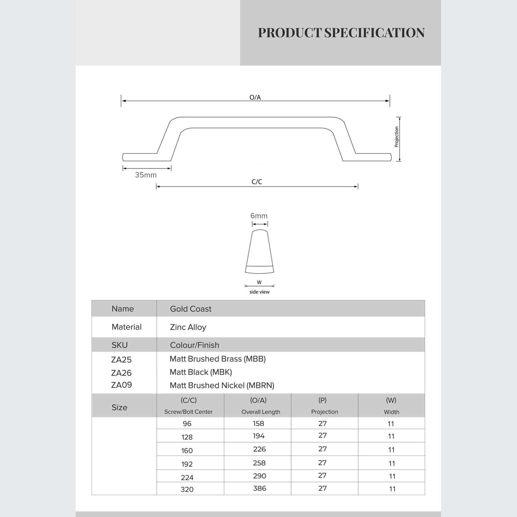 Gold Coast Modern D-Shape Kitchen Handles gallery detail image