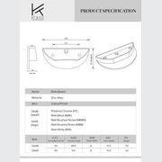 KT&CO Kitchen drawer handles luna pull half moon Bells Beach Matt black / brushed brass /Brushed nickel /chrome /white gallery detail image