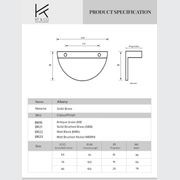 Albany Luna Half Moon Solid Brass Pull Handles gallery detail image