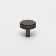 Kitchen drawer Knurled knobs round brass / nickel / black / antique Brass gallery detail image