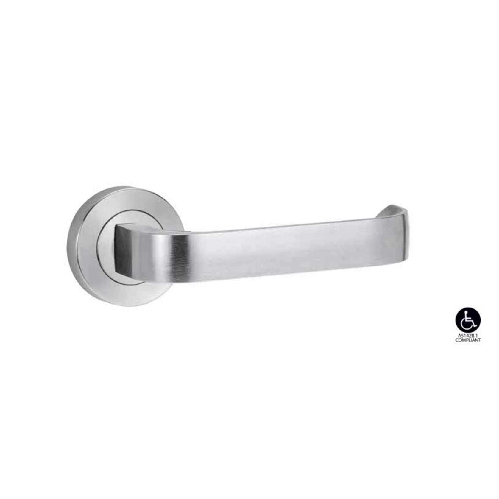 Lockwood 1220 Series Brass Round Rose Door Handles gallery detail image