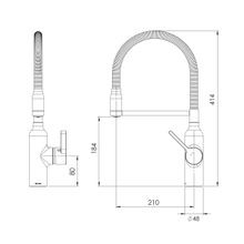 Bex All Pressure Pull Down Sink Mixer Chrome / Black gallery detail image