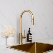 Mira Brushed Brass Gold Pull Out Mixer gallery detail image