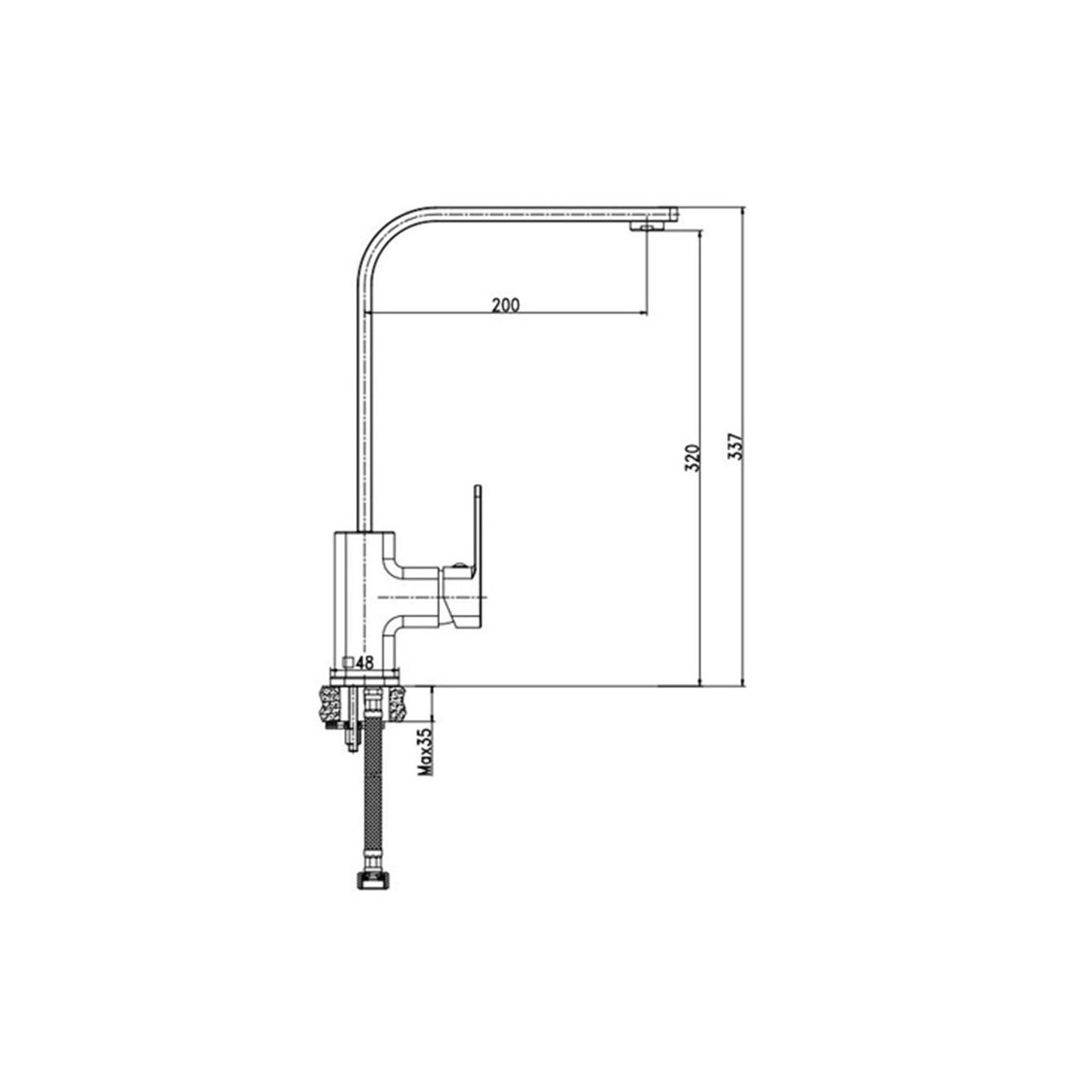 Easy-fix Chrome Kitchen Mixer CH1046.KM gallery detail image