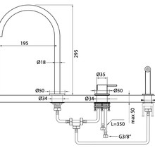 Antonio Frattini DOC18 Kitchen Tap with Hand Sprayer gallery detail image
