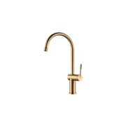 Rivet Gooseneck Kitchen Mixer Brushed Brass gallery detail image
