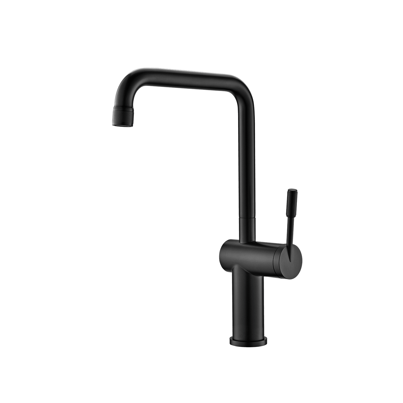 Rivet Straight Neck Kitchen Mixer Matte Black gallery detail image