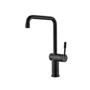 Rivet Straight Neck Kitchen Mixer Matte Black gallery detail image