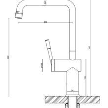 Rivet Straight Neck Kitchen Mixer Brushed Nickel gallery detail image