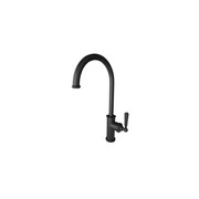 Roman Gooseneck Swivel Kitchen Mixer Matte Black gallery detail image