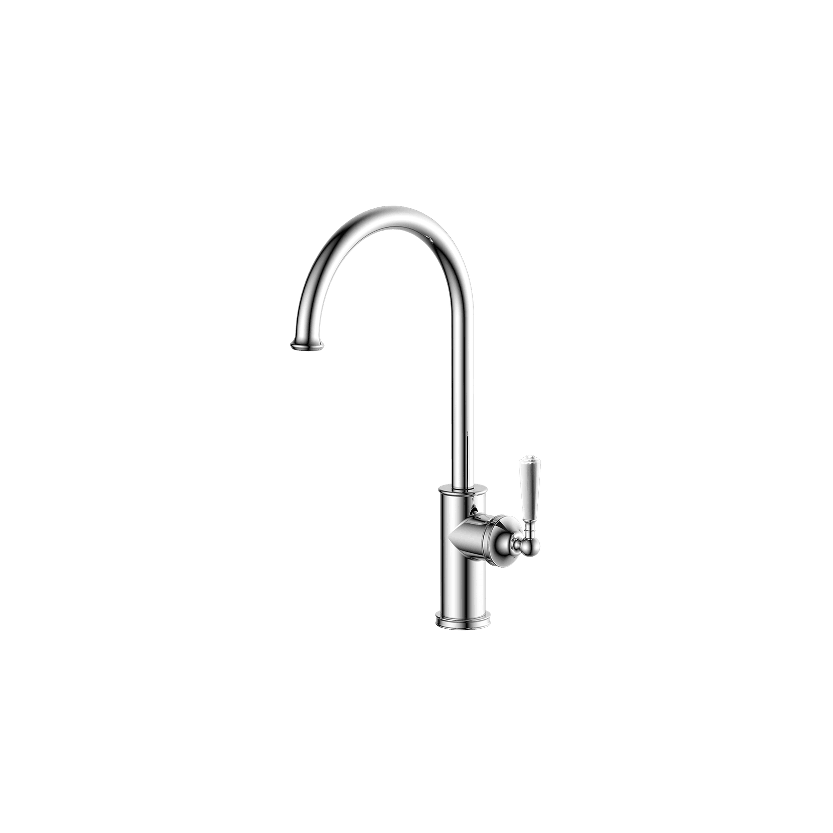 Roman Gooseneck Swivel Kitchen Mixer Chrome gallery detail image