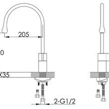 Orbit Gooseneck Kitchen Mixer Chrome gallery detail image