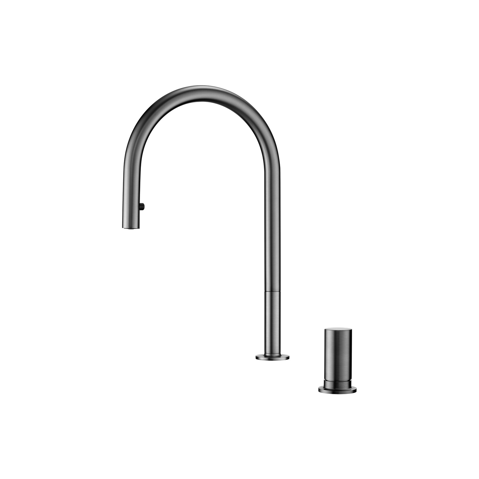 Doppia Extractable Kitchen Mixer Gun Metal gallery detail image