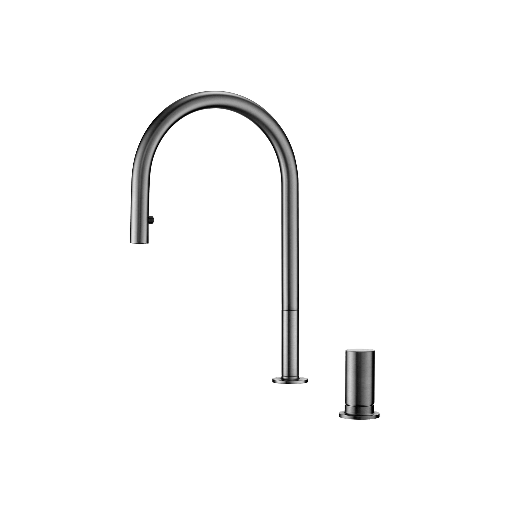 Doppia Extractable Kitchen Mixer Gun Metal gallery detail image