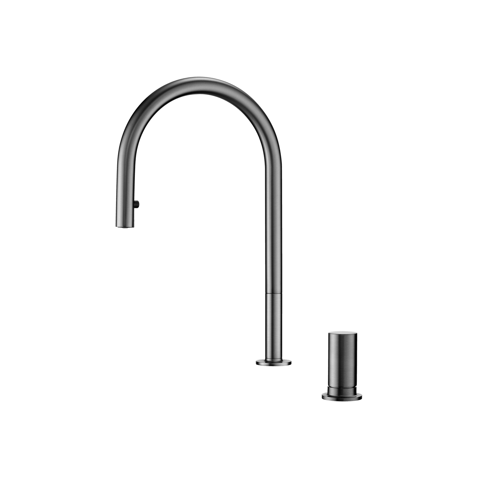 Doppia Extractable Kitchen Mixer Gun Metal gallery detail image