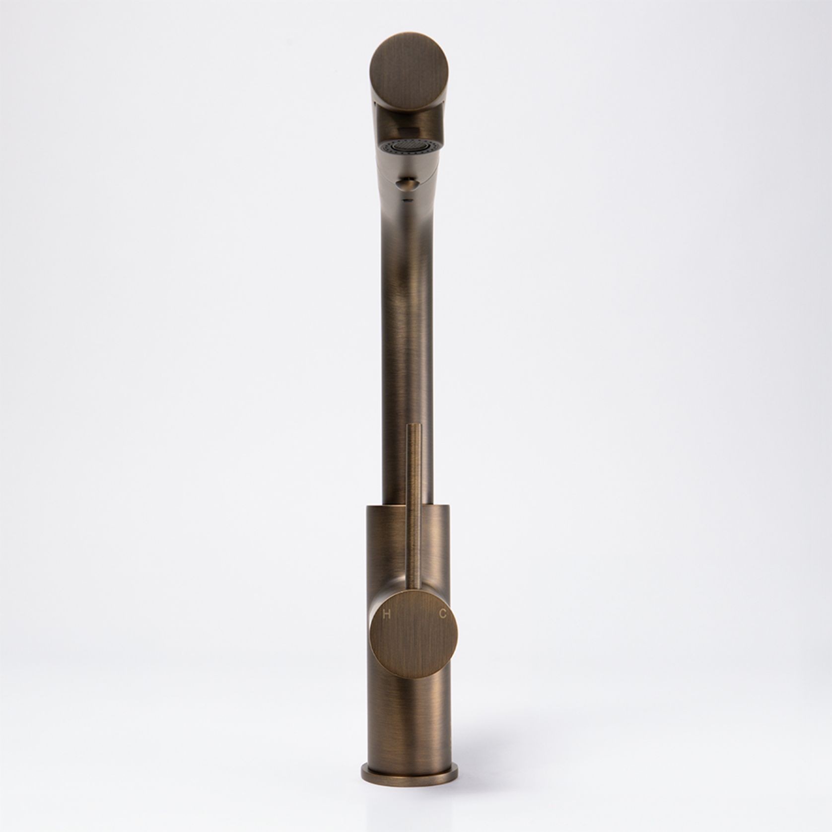 Nisa Square Pull Out Mixer Brushed Vintage Brass gallery detail image