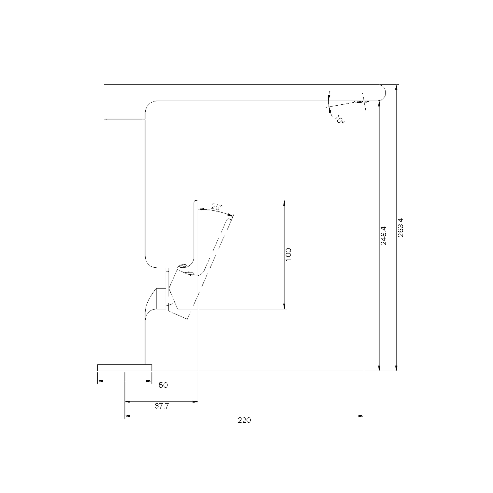 Bianca Kitchen Mixer | Brushed Nickel gallery detail image
