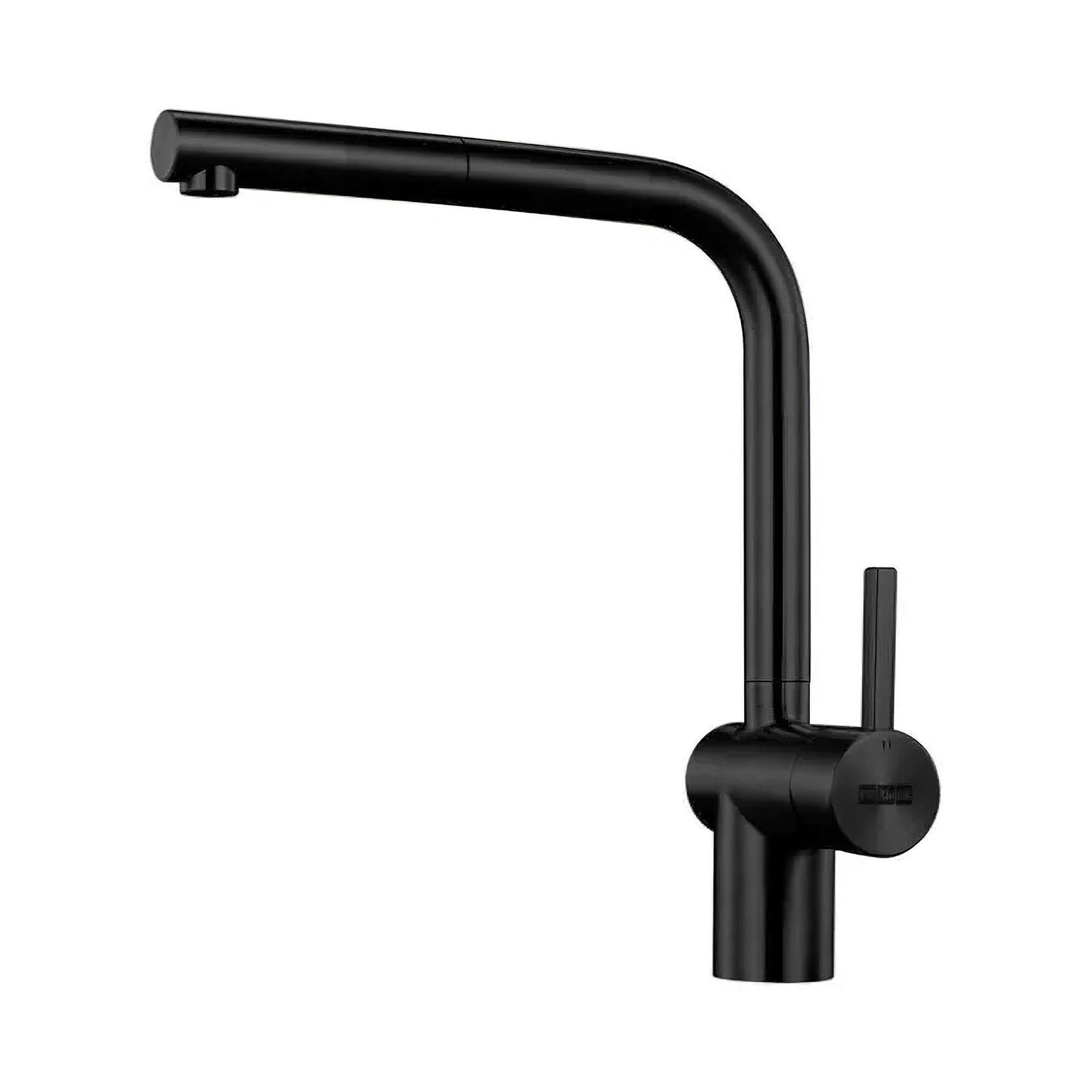 Franke Atlas Neo Gooseneck Swivel Pull-Out Mixer Tap - Black Steel gallery detail image